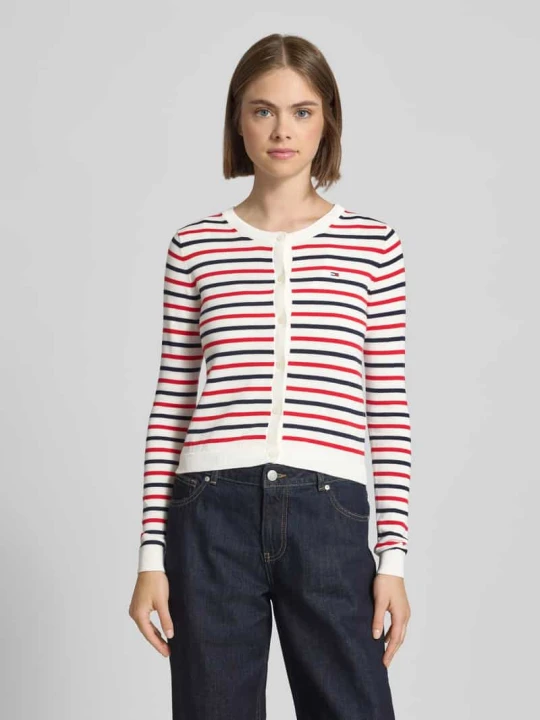 Zdjęcie produktu Kardigan o kroju regular fit z bawełny Tommy Jeans Czerwony