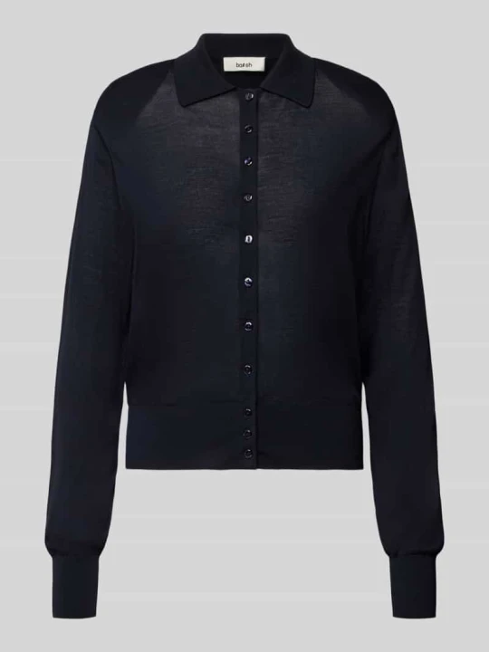 Zdjęcie produktu kardigan o kroju regular fit z czystej wełny model 'BOSTON' Ba&sh Granatowy