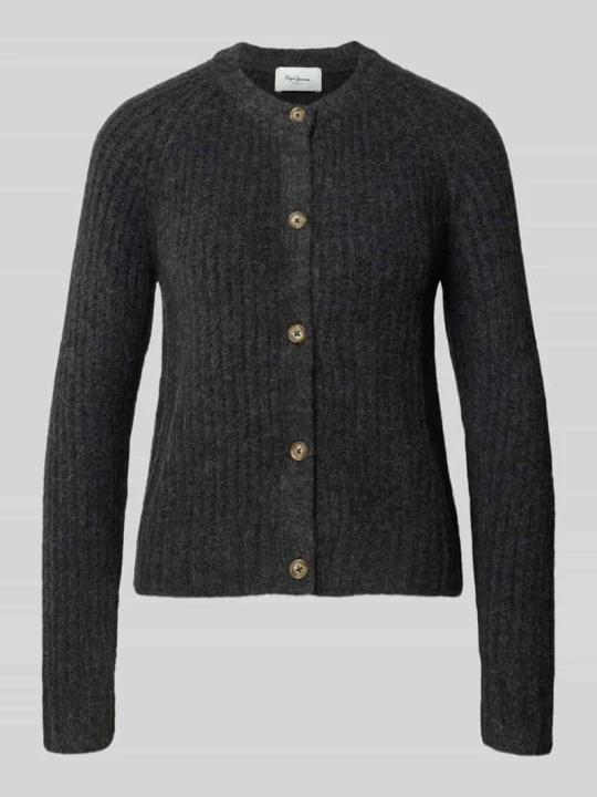 Zdjęcie produktu kardigan o kroju regular fit z dodatkiem wełny model 'ASHLEY CARDIGAN' Pepe Jeans Ciemnoszary