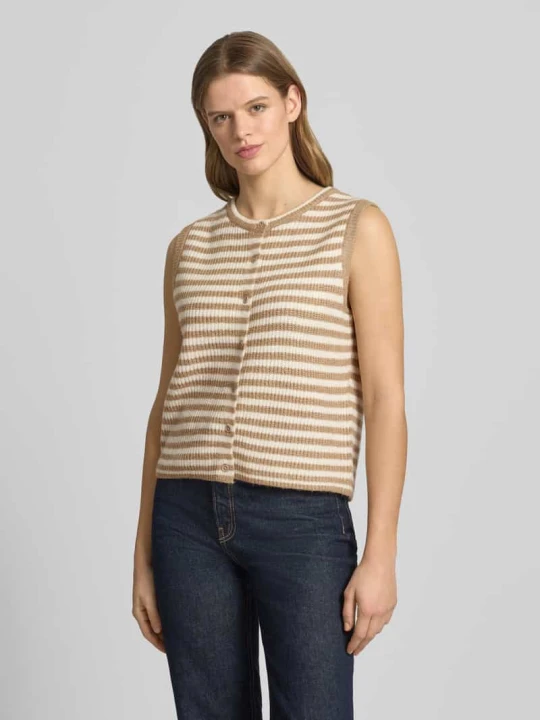 Zdjęcie produktu Kardigan o kroju regular fit z domieszką wełny model 'MALOU' Pieces Beżowy
