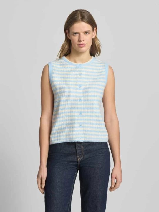 Zdjęcie produktu Kardigan o kroju regular fit z domieszką wełny model 'MALOU' Pieces Jasnoniebieski