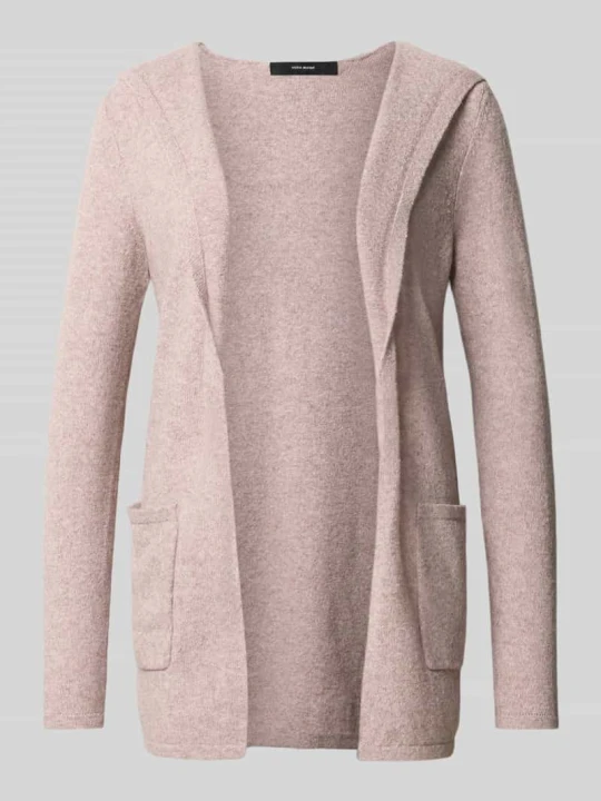Zdjęcie produktu kardigan o kroju regular fit z kapturem model 'DOFFY' Vero Moda Brudnoróżowy melanż