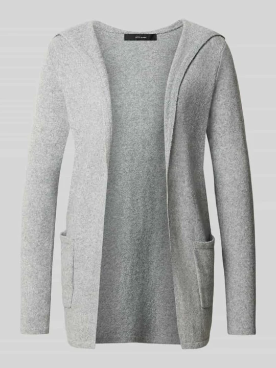 Zdjęcie produktu kardigan o kroju regular fit z kapturem model 'DOFFY' Vero Moda Jasnoszary melanż