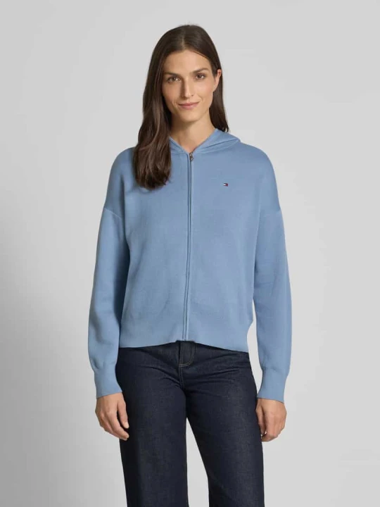 Zdjęcie produktu Kardigan o kroju regular fit z mieszanki bawełny Tommy Hilfiger Jasnoniebieski