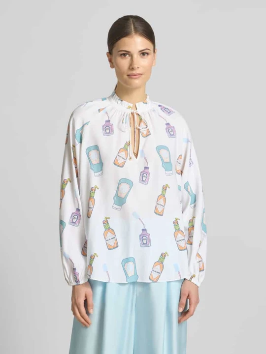Zdjęcie produktu Kardigan o kroju regular fit z mieszanki jedwabiu w imitacji dzianiny HERZENS Bordowy