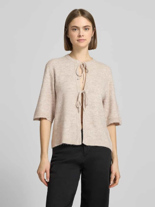 Zdjęcie produktu Kardigan o kroju regular fit z wiązaniami model „SIMONI” Only Złamany biały