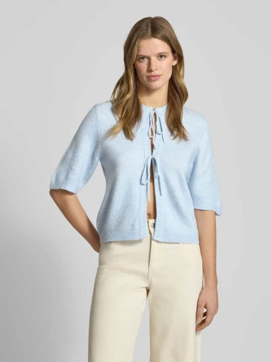 Zdjęcie produktu Kardigan o kroju regular fit z wiązaniami model „SIMONI” Only Jasnoniebieski