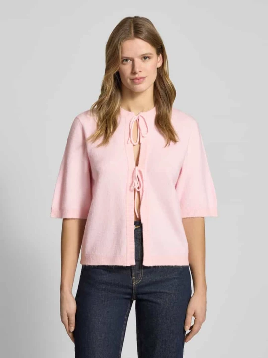 Zdjęcie produktu Kardigan o kroju regular fit z wiązaniami model „SIMONI” Only Różowy