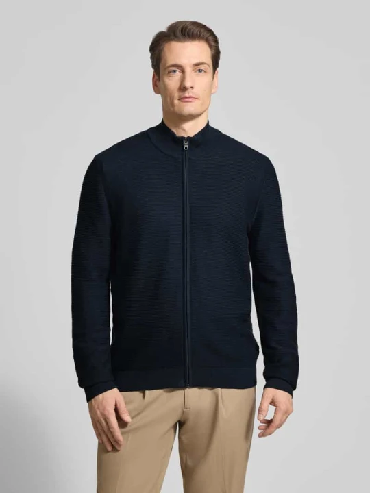 Zdjęcie produktu Kardigan o kroju regular fit ze stójką OLYMP Level 5 Granatowy