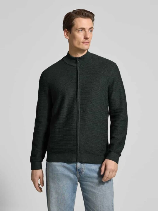 Zdjęcie produktu Kardigan o kroju regular fit ze stójką OLYMP Level 5 Antracytowy