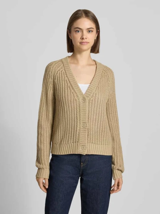 Zdjęcie produktu Kardigan o kroju relaxed fit w dzianinowym wyglądzie model 'CHARLIE' Noisy May Piaskowy