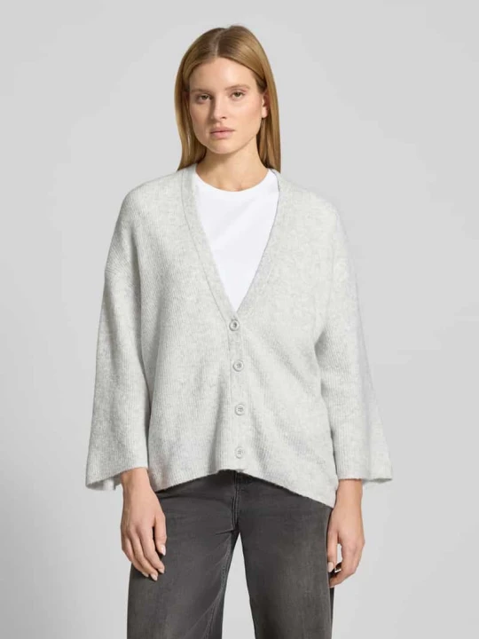 Zdjęcie produktu Kardigan o kroju relaxed fit z dodatkiem wełny model 'Damsville' American Vintage Jasnoszary melanż