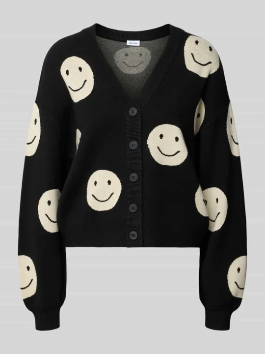 Zdjęcie produktu Kardigan o kroju relaxed fit z mieszanki wiskozy Model 'CHARLOTT' Noisy May Czarny