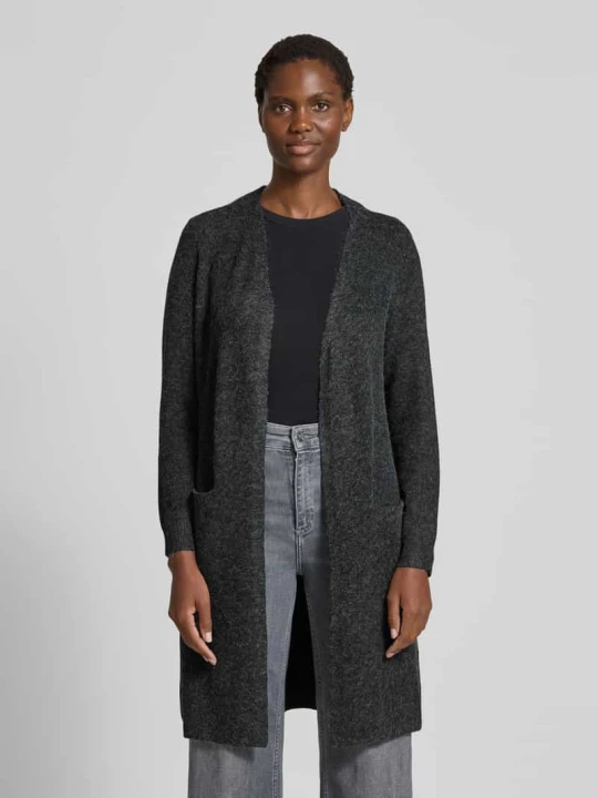 Zdjęcie produktu Kardigan o kroju relaxed fit z wpuszczanymi kieszeniami model ‘DOFFY’ Vero Moda Metaliczny czarny melanż