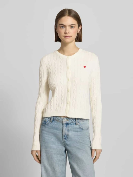 Zdjęcie produktu Kardigan o kroju Shaped Fit z mieszanki wiskozy Model „KATIA” Only Złamany biały melanż