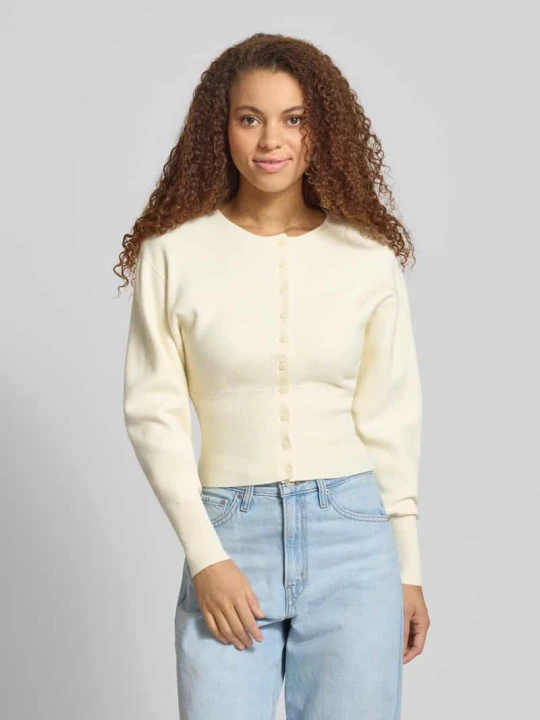 Zdjęcie produktu Kardigan o kroju slim fit z mieszanki wiskozy Gina Tricot Złamany biały