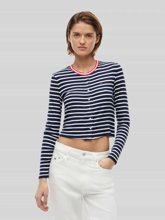 Zdjęcie produktu Kardigan o kroju slim fit z mieszanki wiskozy Tommy Jeans Ciemnoniebieski