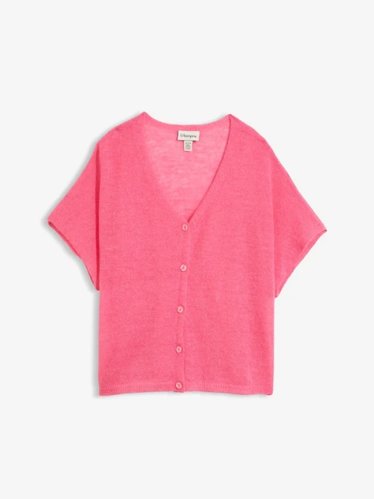Zdjęcie produktu Kardigan oversize z cienkiej dzianiny BonPrix różowy