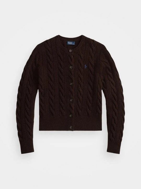 Zdjęcie produktu Kardigan Polo Ralph Lauren ciemnobrązowy