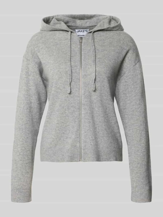 Zdjęcie produktu kardigan rozpinany krój regular fit z czystego kaszmiru Jake*s Srebrny melanż
