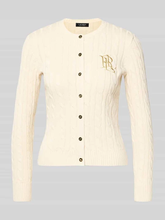 Zdjęcie produktu Kardigan rozpinany o kroju regular fit z czystej bawełny model 'RALHAN' Lauren Ralph Lauren Złamany biały