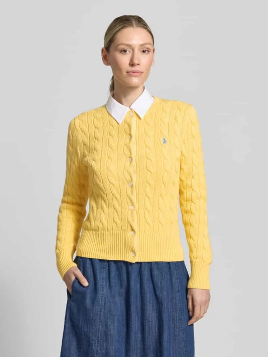 Zdjęcie produktu Kardigan rozpinany o kroju regular fit z czystej bawełny Polo Ralph Lauren Żółty