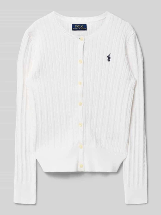 Zdjęcie produktu Kardigan rozpinany o kroju regular fit z czystej bawełny Polo Ralph Lauren Biały