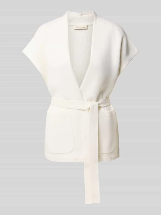 Zdjęcie produktu kardigan rozpinany o kroju regular fit z czystej żywej wełny od Max Mara 'FAVILLA' MM By Max Mara Biały