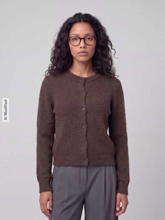 Zdjęcie produktu kardigan rozpinany o kroju regular fit z dodatkiem wełny model 'MALOU' Pieces