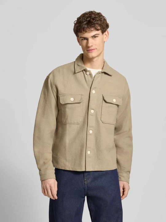 Zdjęcie produktu Kardigan rozpinany o kroju regular fit z fakturowanym wzorem Model 'Upstate' Jack&Jones Khaki