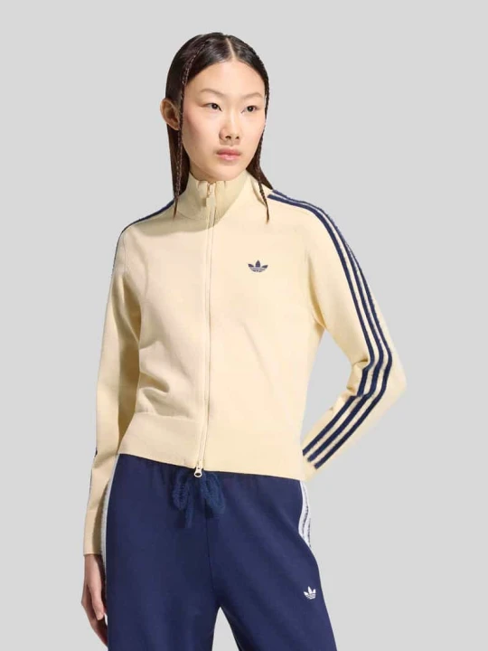 Zdjęcie produktu kardigan rozpinany o kroju regular fit z mieszanka wiskozy adidas Originals Écru