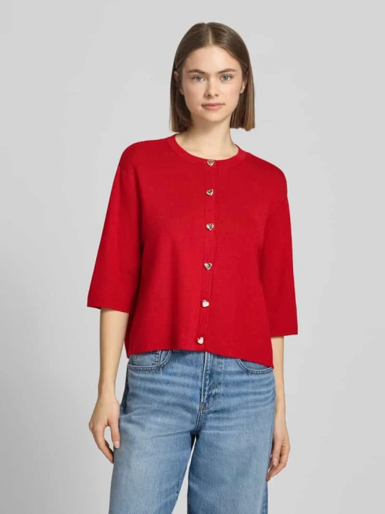 Zdjęcie produktu Kardigan rozpinany o kroju regular fit z Mieszanka wiskozy Model 'MAISIE' Only Czerwony