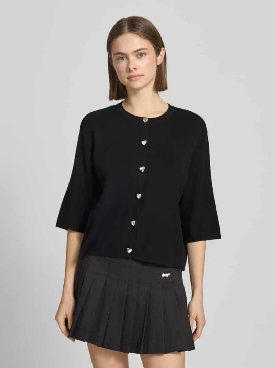Zdjęcie produktu Kardigan rozpinany o kroju regular fit z Mieszanka wiskozy Model 'MAISIE' Only Czarny