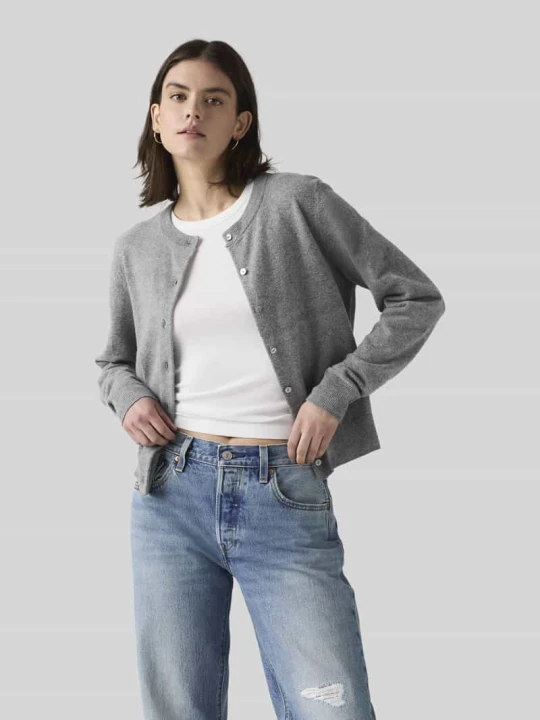 Zdjęcie produktu Kardigan rozpinany o kroju regular fit z mieszanki bawełny Levi's Średnioszary