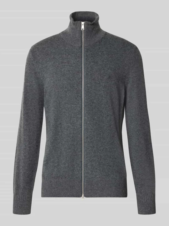 Zdjęcie produktu kardigan rozpinany o kroju regular fit z mieszanki bawełny Marc O'Polo Grafitowy