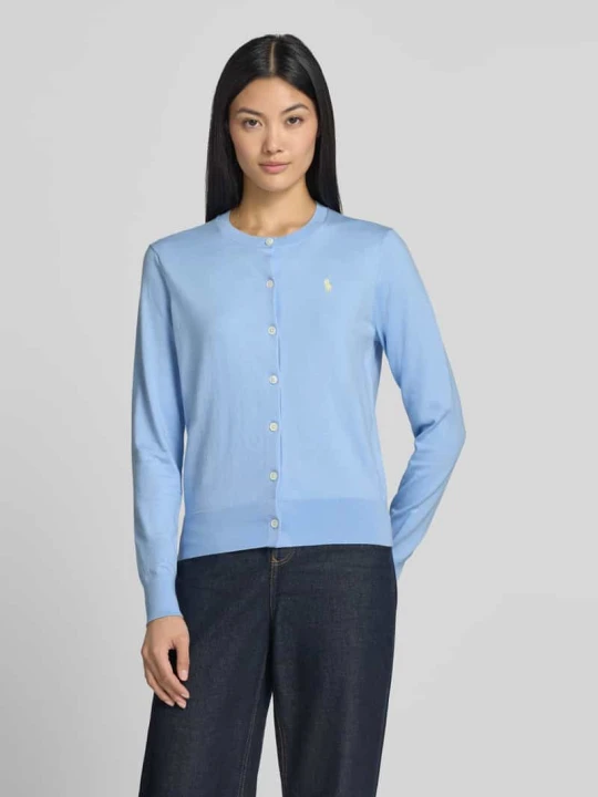 Zdjęcie produktu Kardigan rozpinany o kroju regular fit z mieszanki bawełny Polo Ralph Lauren Jasnoniebieski