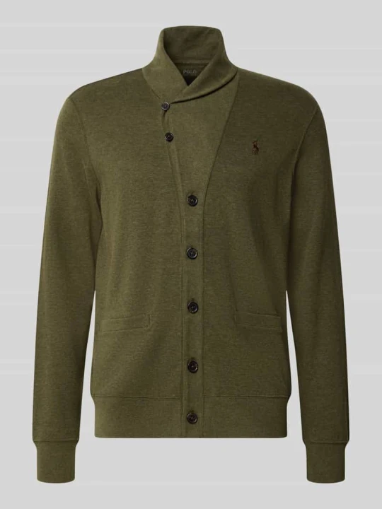 Zdjęcie produktu Kardigan rozpinany o kroju regular fit z mieszanki bawełny Polo Ralph Lauren Ciemnozielony melanż