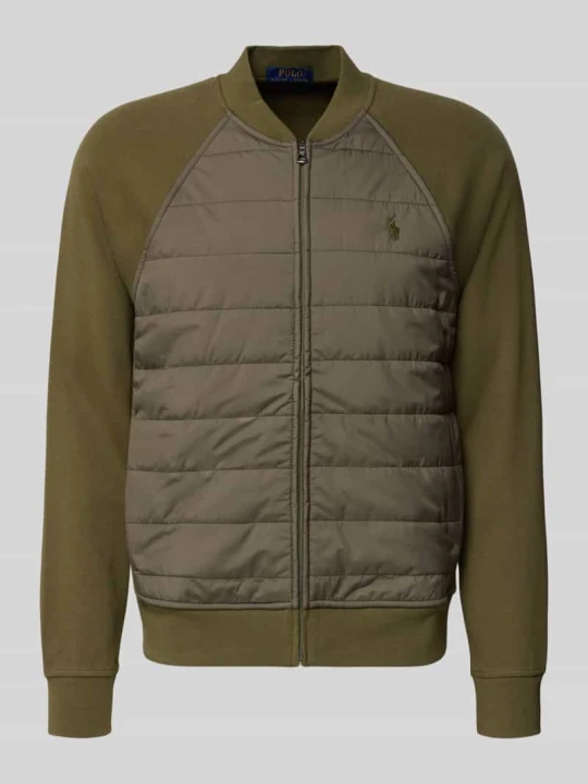 Zdjęcie produktu kardigan rozpinany o kroju regular fit z mieszanki bawełny Polo Ralph Lauren Oliwkowy