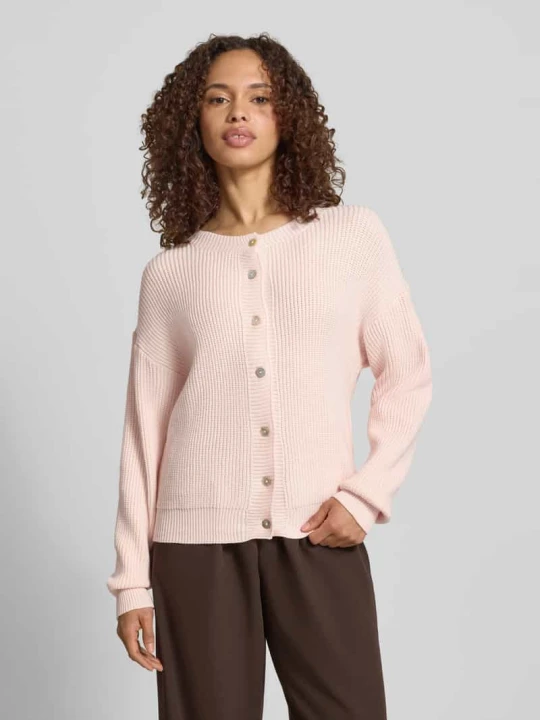 Zdjęcie produktu Kardigan rozpinany o kroju regular fit z mieszanki wiskozy model 'LENI' VILLA SOPHIE Jasnoróżowy