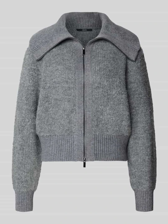Zdjęcie produktu kardigan rozpinany o kroju regular fit z zamkiem błyskawicznym dwustronnym model 'Teski' Someday Jasnoszary