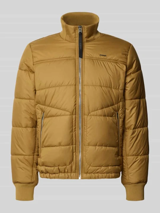 Zdjęcie produktu kardigan rozpinany o kroju regular fit ze stójką G-Star Raw Średniobrązowy