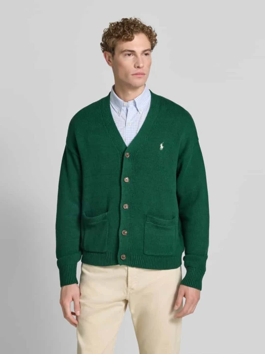 Zdjęcie produktu Kardigan rozpinany o kroju relaxed fit z czystej bawełny Polo Ralph Lauren Zielony