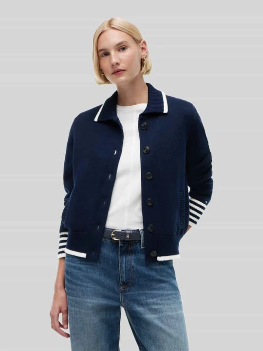Zdjęcie produktu Kardigan rozpinany o kroju relaxed fit z czystej bawełny Tommy Hilfiger Granatowy