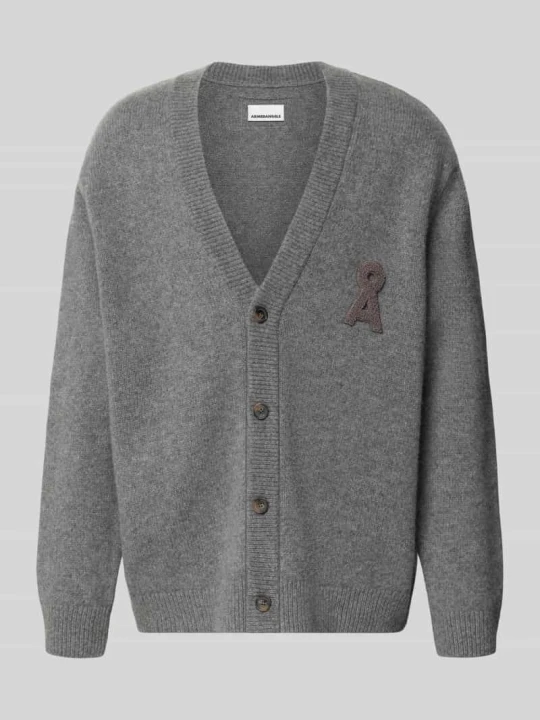 Zdjęcie produktu Kardigan rozpinany o kroju relaxed fit z czystej wełny ARMEDANGELS Jasnoszary melanż