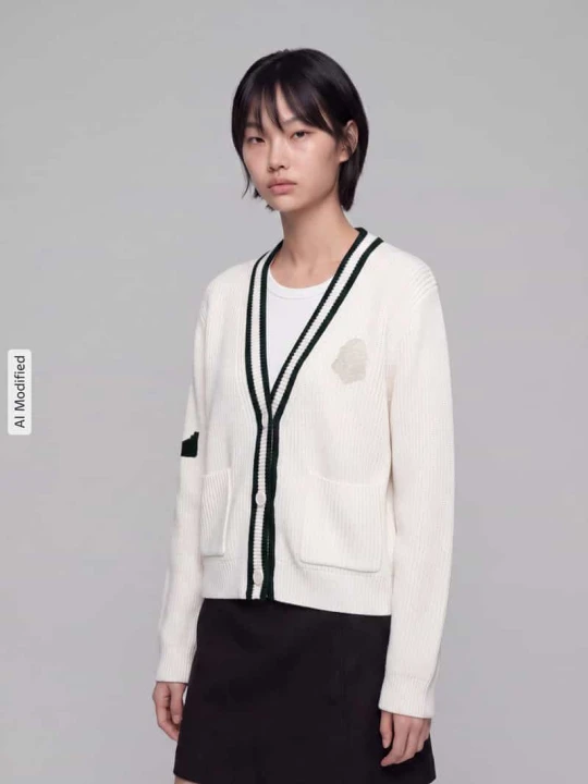 Zdjęcie produktu Kardigan rozpinany o kroju relaxed fit z dodatkiem wełny i mieszanką lyocellu Lacoste Biały