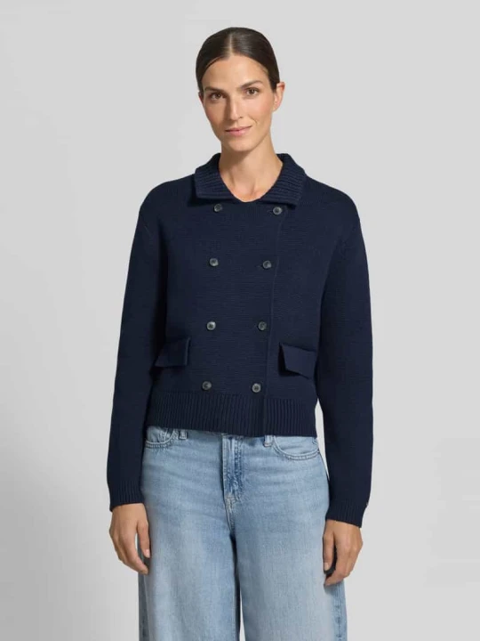 Zdjęcie produktu kardigan rozpinany w kroju regular fit z czystej bawełny Tommy Hilfiger Granatowy