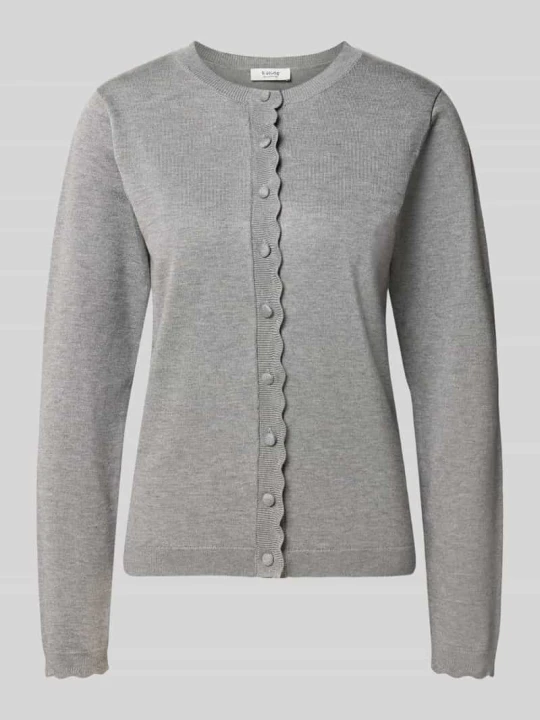 Zdjęcie produktu Kardigan rozpinany z mieszanka wiskozy model 'MORLA' B.Young Średnioszary