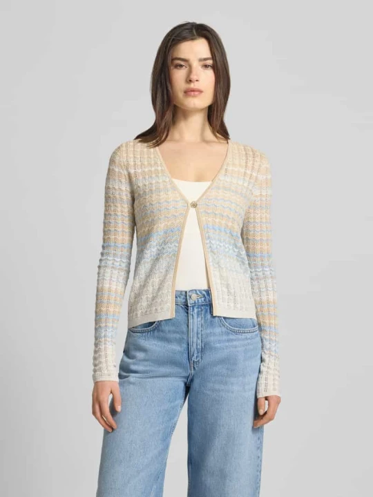 Zdjęcie produktu Kardigan rozpinany z mieszanki wiskozy model 'ROSALYN' Guess Jasnoniebieski