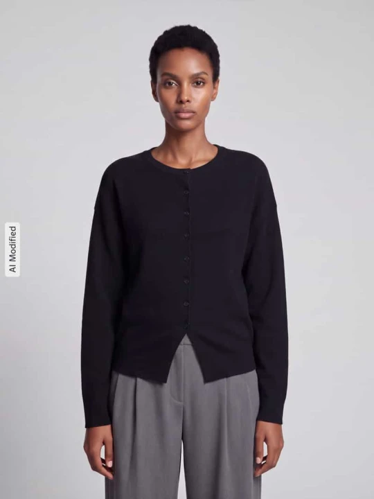 Zdjęcie produktu Kardigan rozpinany z okrągłym dekoltem Vero Moda Czarny