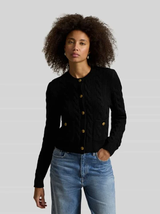 Zdjęcie produktu Kardigan rozpinany z ozdobnymi guzikami Polo Ralph Lauren czarny